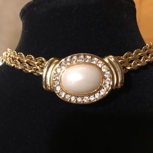 Vintage pearl and crystal Enhancer